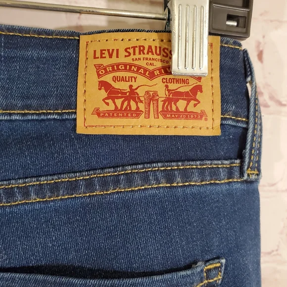 Levi's Blue Flare Wide Leg Jeans - Picture 5 of 7